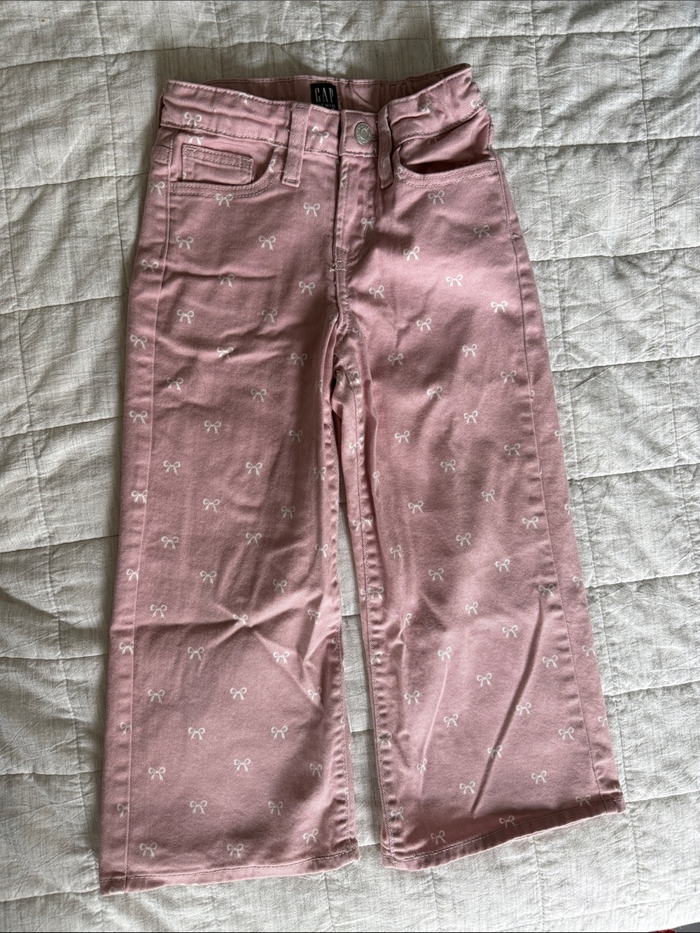 Gap Kids Wide Leg Bow Jeans